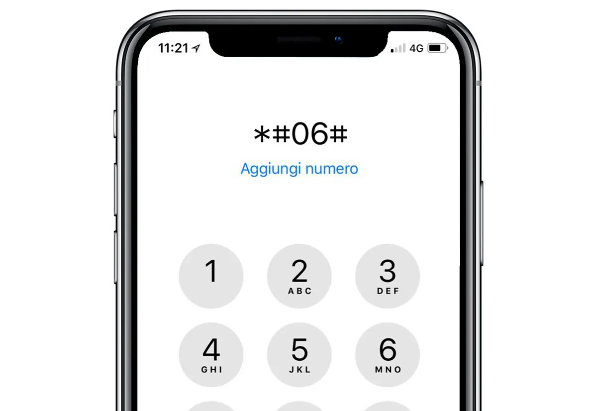 Recuperare l'IMEI con la tastiera