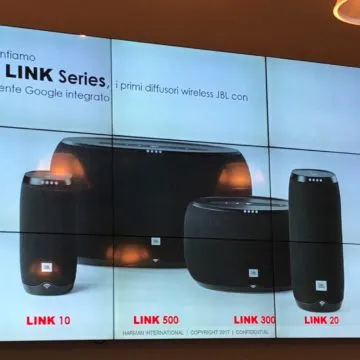 Speaker JBL Link 10, 20, 300 e 500 : la qualità di JBL e la comodità di Google Assistant