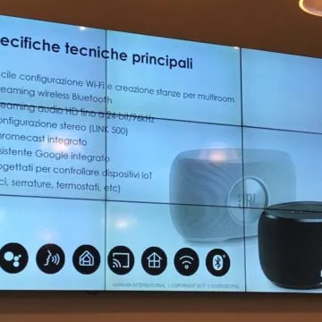 Speaker JBL Link 10, 20, 300 e 500 : la qualità di JBL e la comodità di Google Assistant