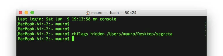 Nascondere cartelalla