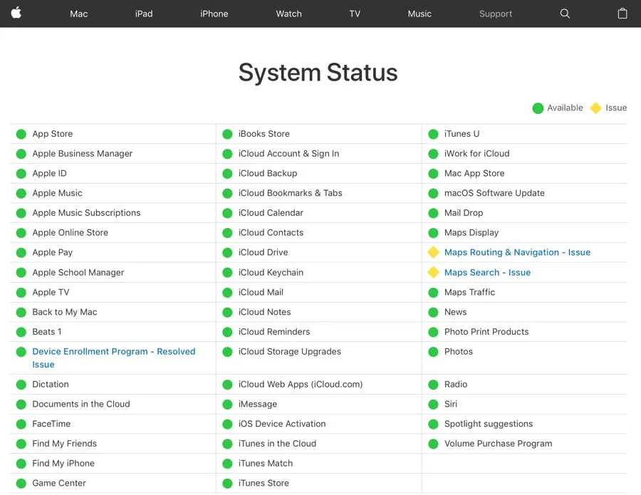 Problemi Mappe Apple, non funzionano ricerche e indicazioni