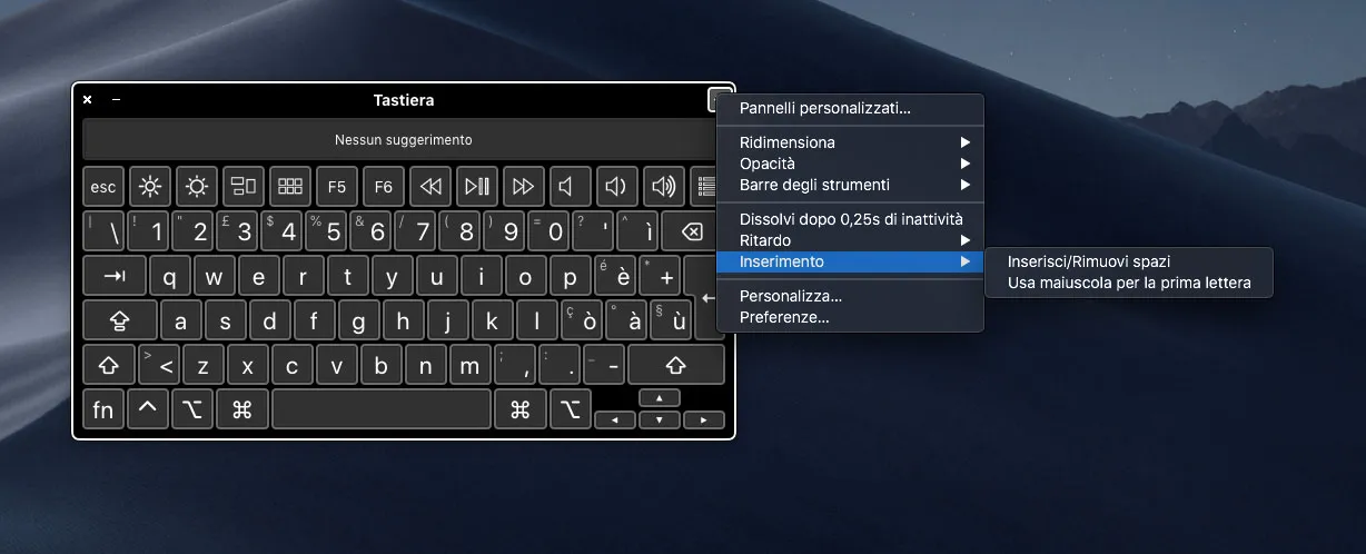Dieci segreti di macOS Mojave Tastiera segreta