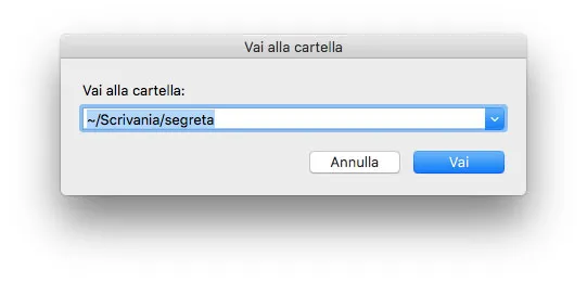 Aprire la cartella segreta