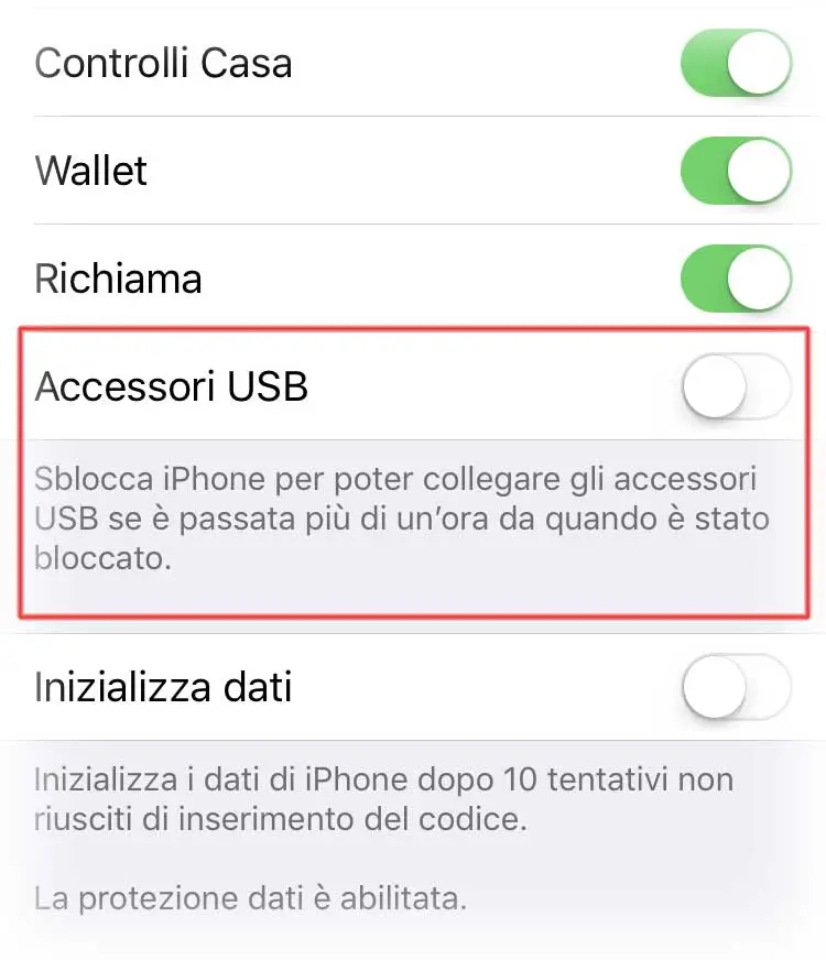 iOS 11.4.1 può chiudere l’accesso agli accessori USB/Lightning dopo un’ora Accessori USB