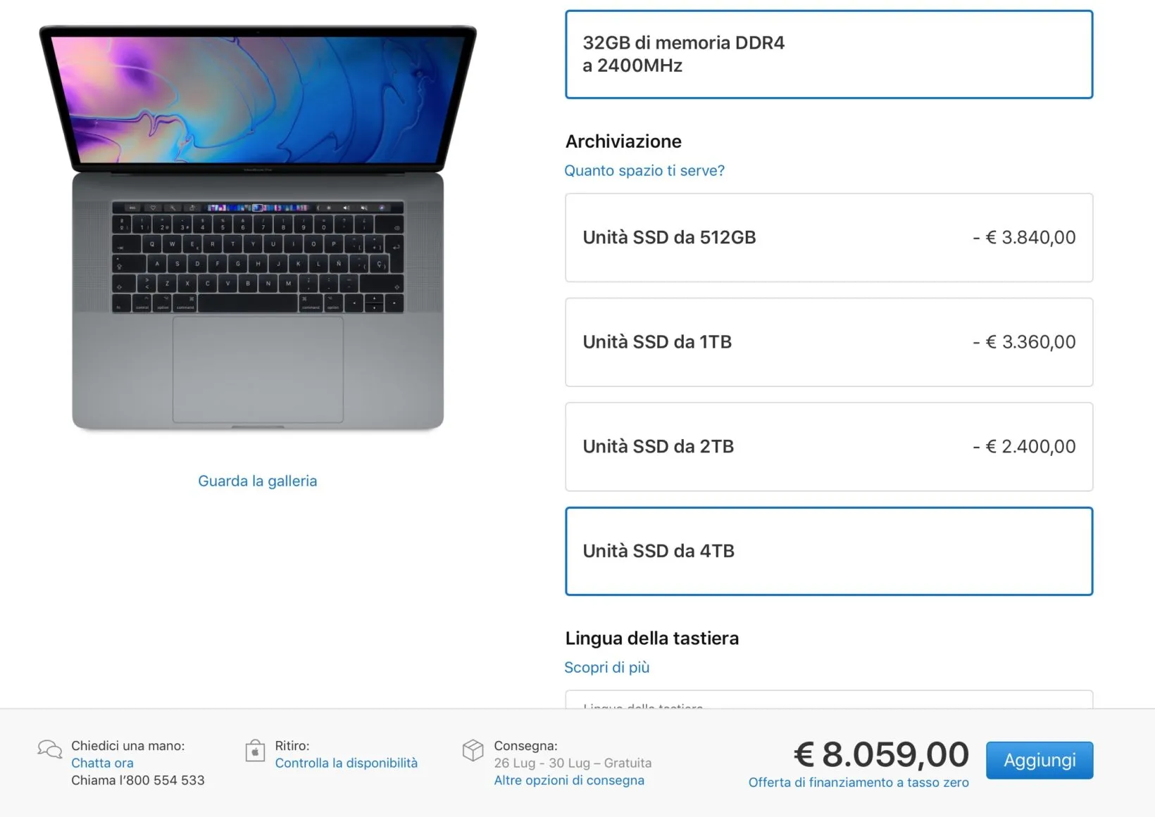 Nuovi MacBook Pro 2018, prezzi e caratteristiche dei modelli 2018