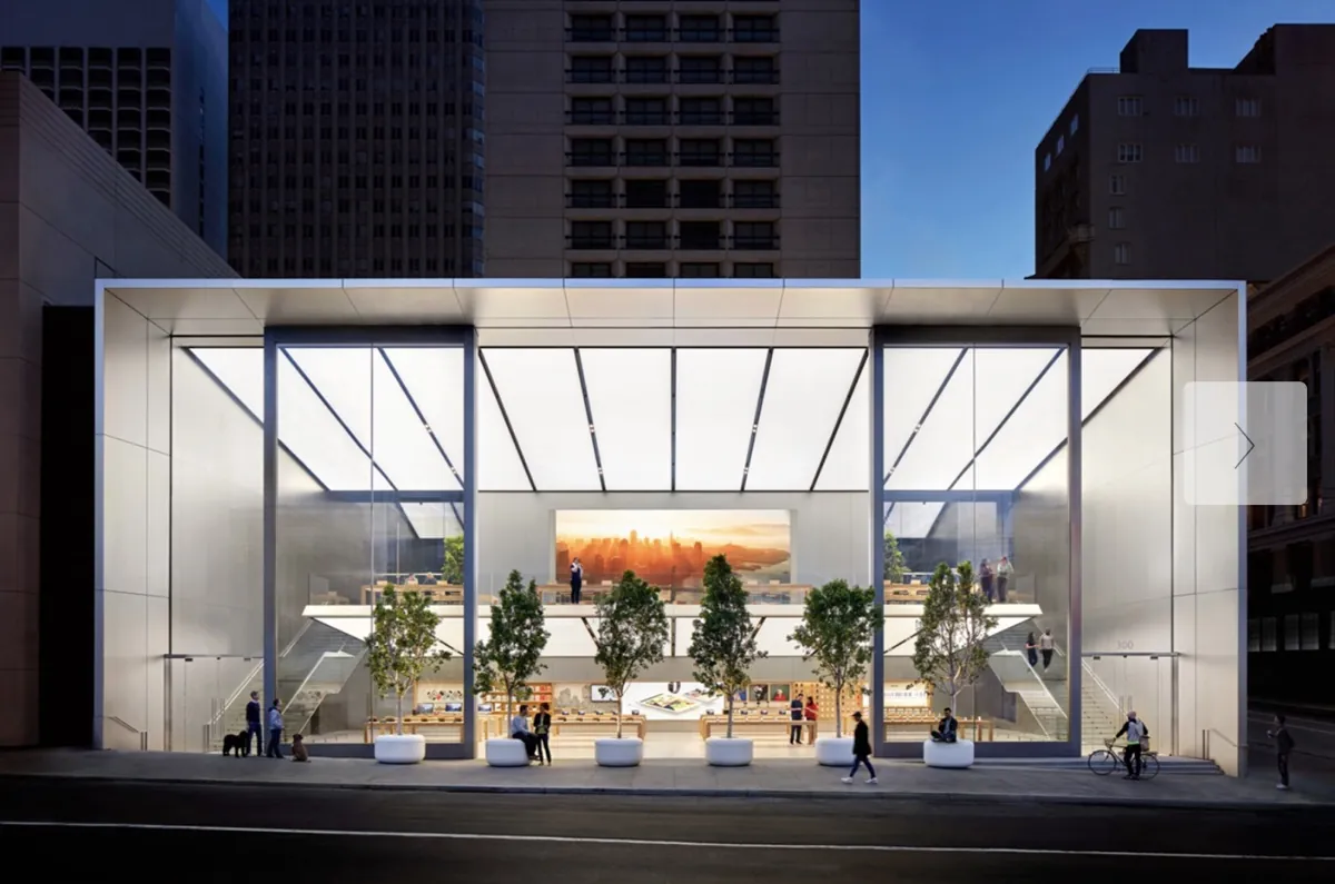 Le vetrate di Apple Park alte tre piani si aprono, la GIF animata pubblicata da Tim Cook