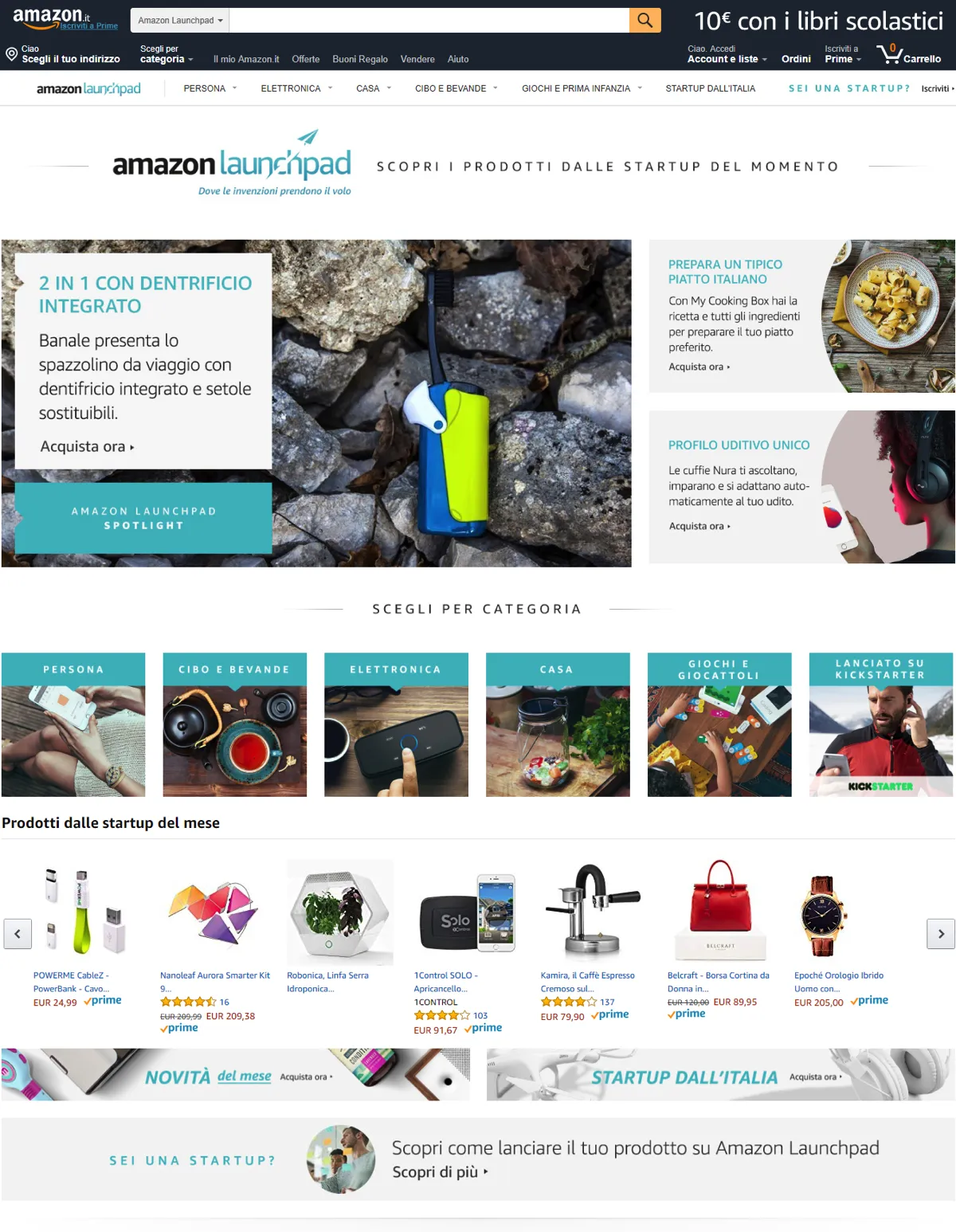 Con Amazon Launchpad le startup italiane vendono prodotti innovativi nel mondo Con Amazon Launchpad le startup italiane vendono prodotti innovativi nel mondo