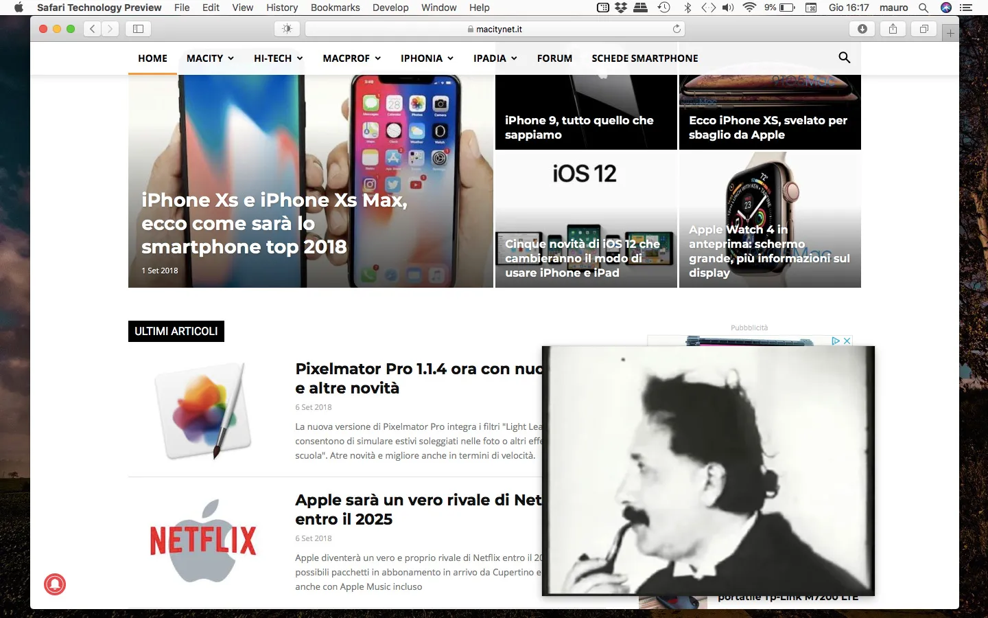 Chrome 69 ora permette di vedere i video con il Picture in Picture Opzione picture-in-picture in Chrome