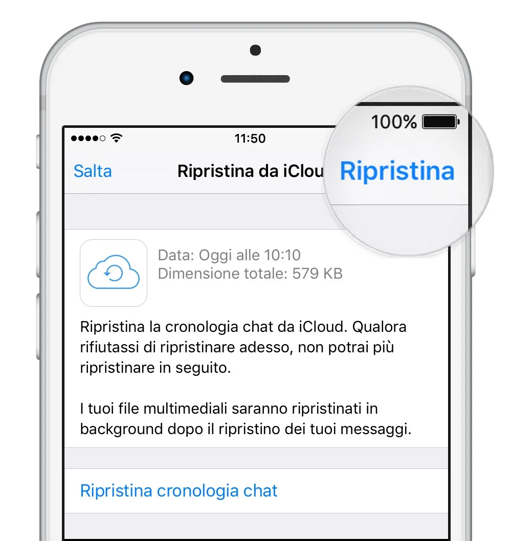 Recuperare messaggi WhatsApp cancellati grazie al backup su iCloud Recuperare messaggi WhatsApp cancellati grazie al backup su iCloud