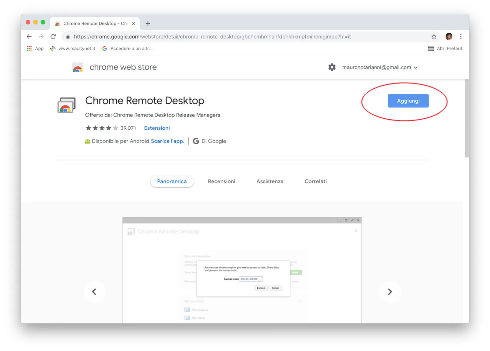 Come accedere a un altro computer in remoto con Chrome Remote Desktop Aggiungere Chrome Remote Desktop