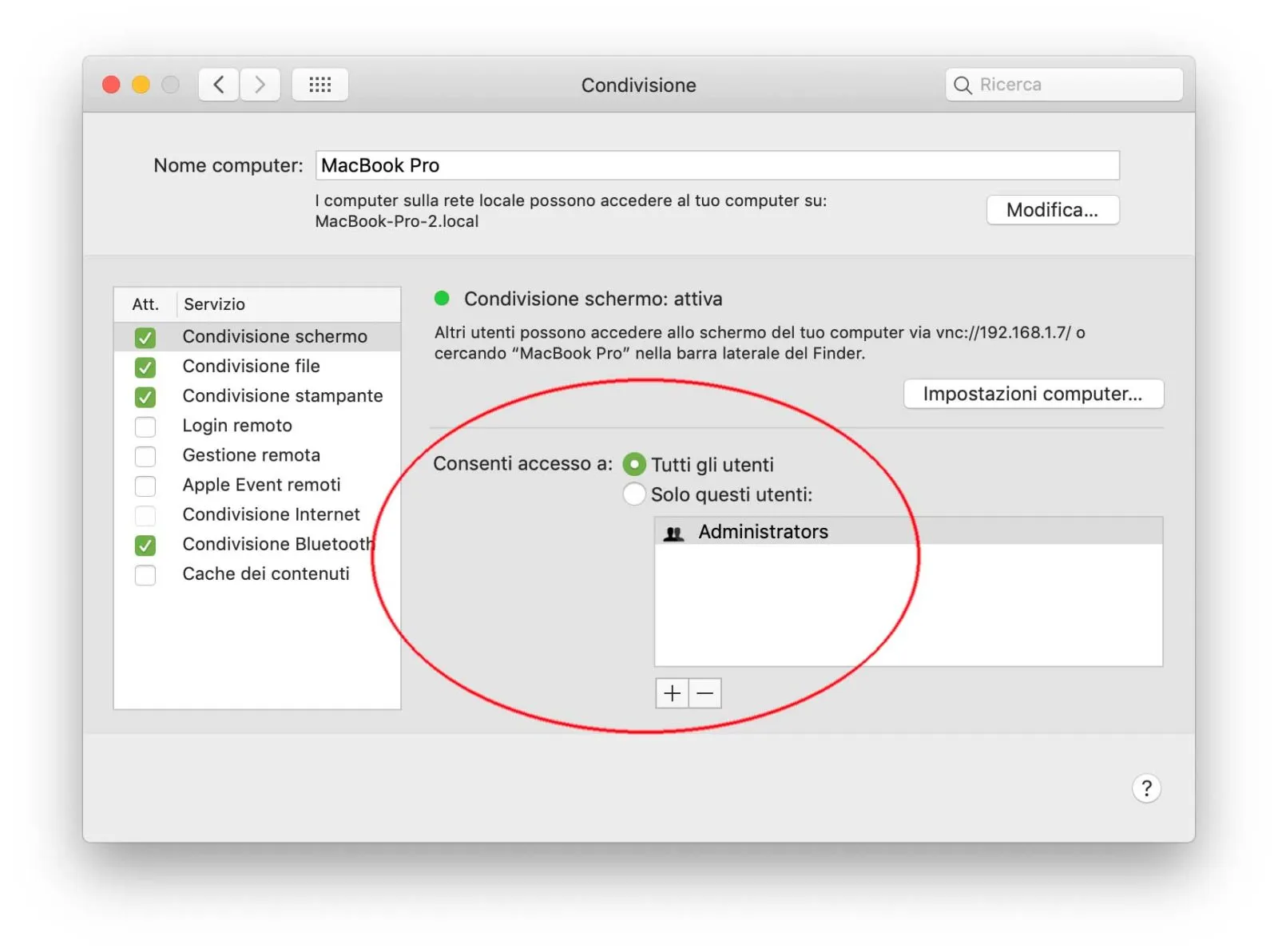 Come visualizzare lo schermo di un altro Mac nella stessa rete anche da PC e iPad