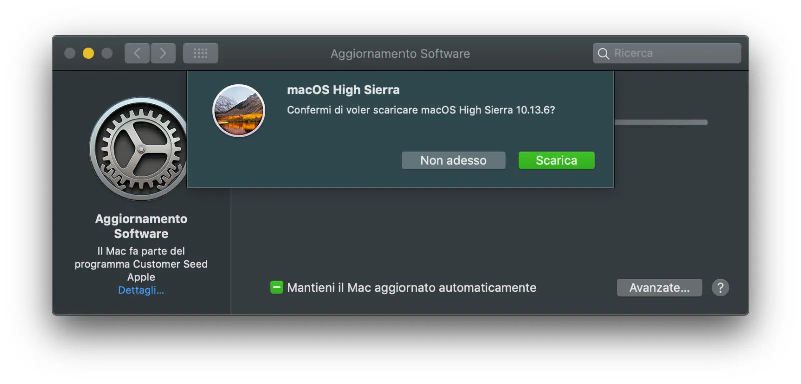 Come ritornare a High Sierra da macOS Mojave Come ritornare a High Sierra da macOS Mojave