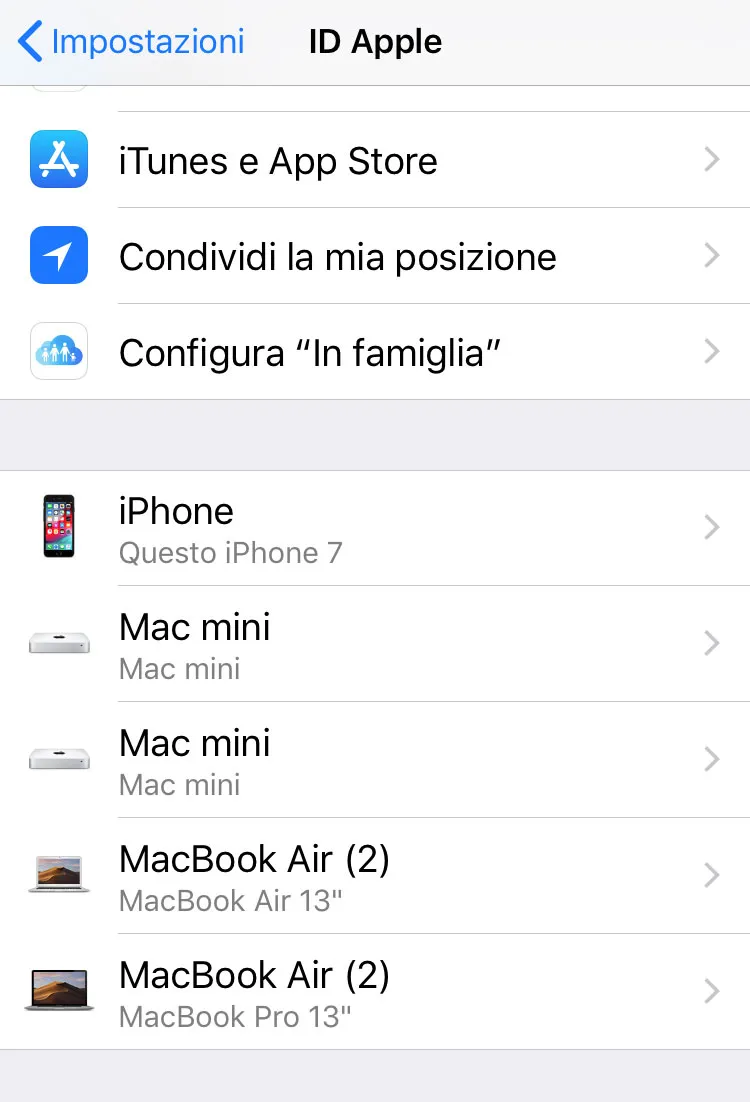 Che cos’è l’ID Apple? Elenco dei dispositivi associati all'Apple ID