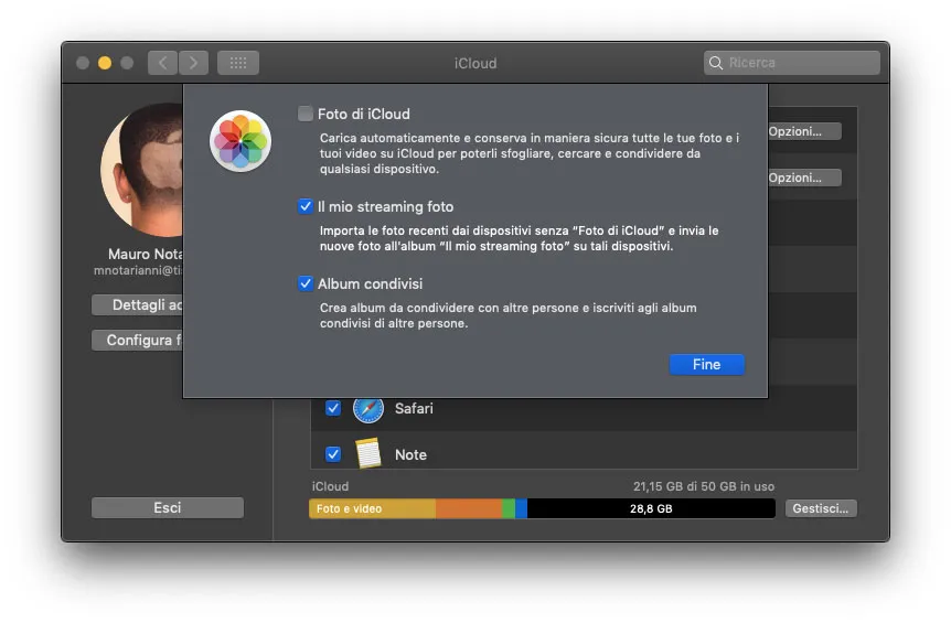 Libreria foto su iCloud