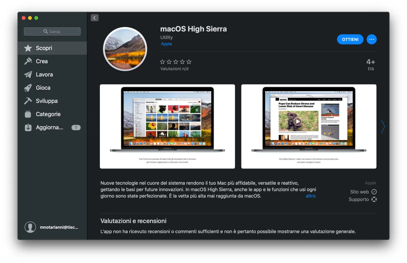 Come ritornare a High Sierra da macOS Mojave Come ritornare a High Sierra da macOS Mojave