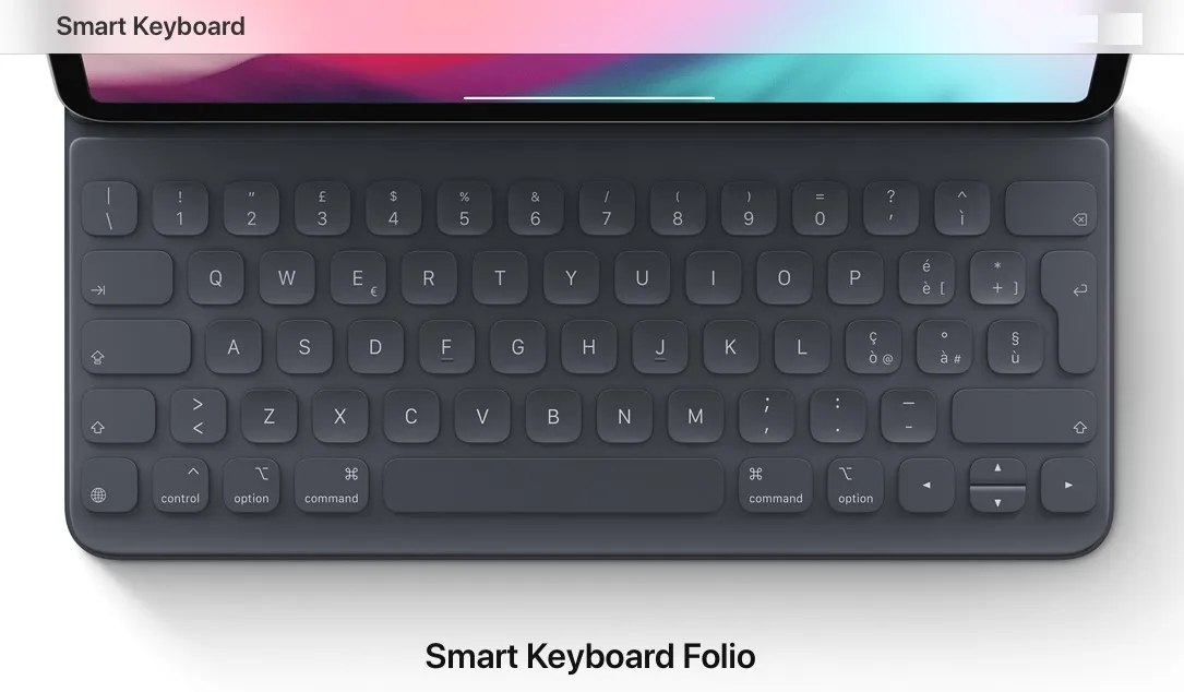 Smart Keyboard Folio, e Smart Folio per iPad Pro 2018 disponibili al pre ordine