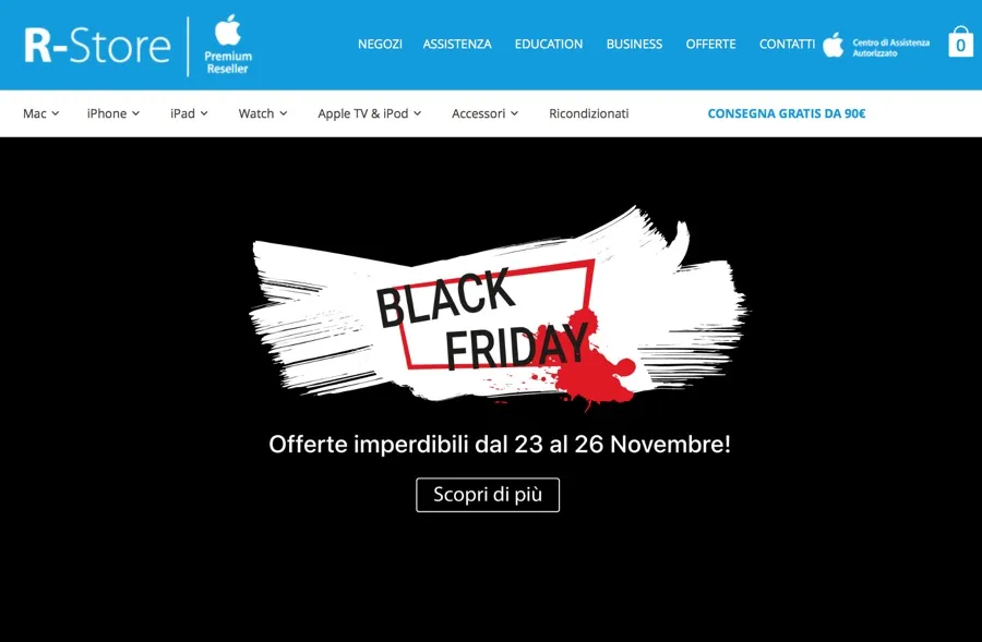 Black Friday R-Store, tanti sconti su prodotti Apple e accessori delle migliori marche Black Friday R-Store, tanti sconti su prodotti Apple e accessori delle migliori marche