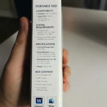 LaCie Portable SSD, minidisco SSD con USB-C