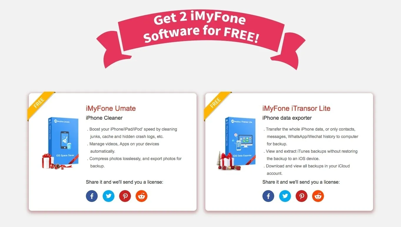 Scarica gratis 2 software per iPhone: ecco come ottenere i regali di iMyfone Scarica gratis 2 software per iPhone: ecco come ottenere i regali di iMyfone