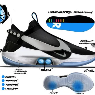 Nike Adpapt BB le scarpe che si allacciano da sole e si controllano da iPhone