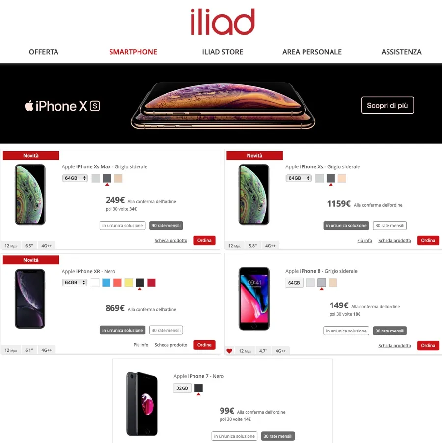 Tutti gli iPhone con iliad si comprano in 30 rate senza interessi
