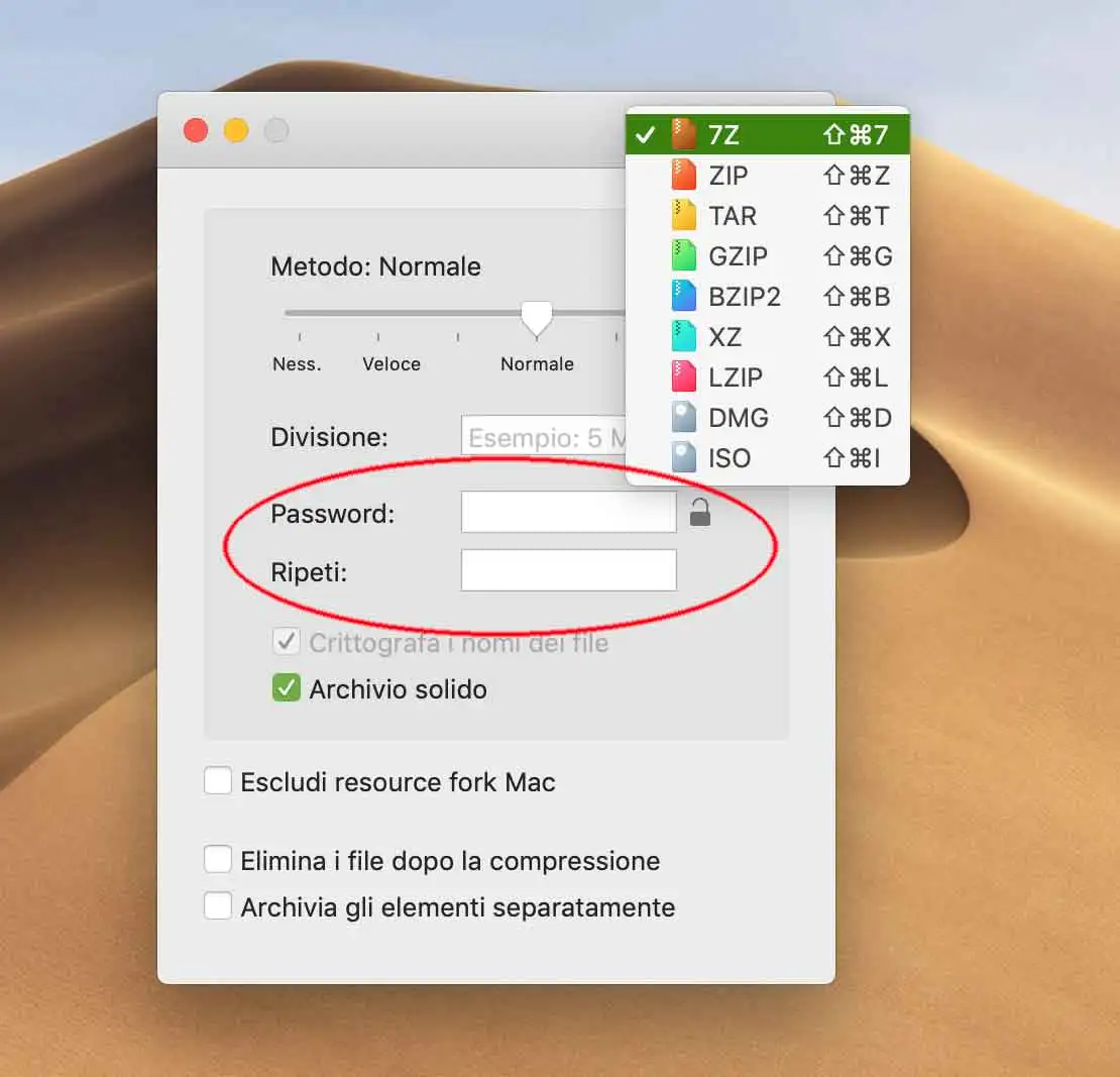 Come creare file ZIP compressi dal Mac senza applicazioni di terze parti L'utility Keka permette di comprimere file in vari formati creando anche archivi cifrati con password.