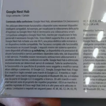 Presa di contatto e unboxing di Google Nest Hub, domotica, informazioni e video in 7″