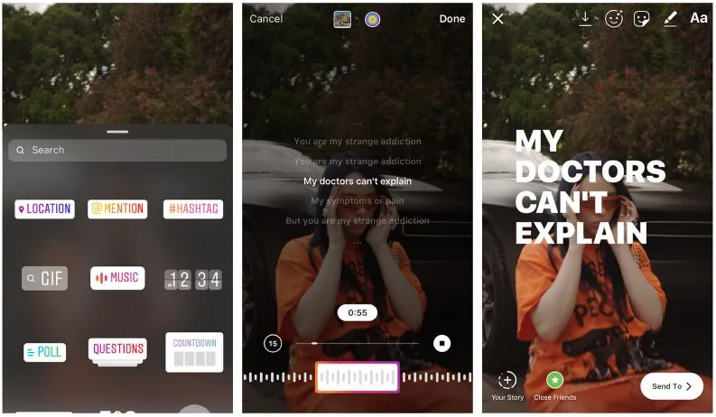 Instagram , da oggi testi musicali nelle Storie Instagram , da oggi testi musicali nelle Storie