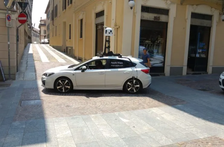 In tutta Italia grande traffico di auto Apple per dati di Apple Maps