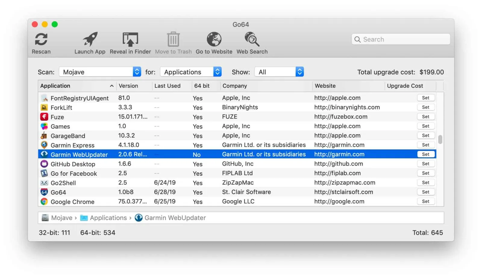 Go64 permette di capire con semplicità quali programmi e utility saranno incompatibili con macOS 10.15 Go64 permette di capire con semplicità quali programmi e utility saranno incompatibili con macOS 10.15