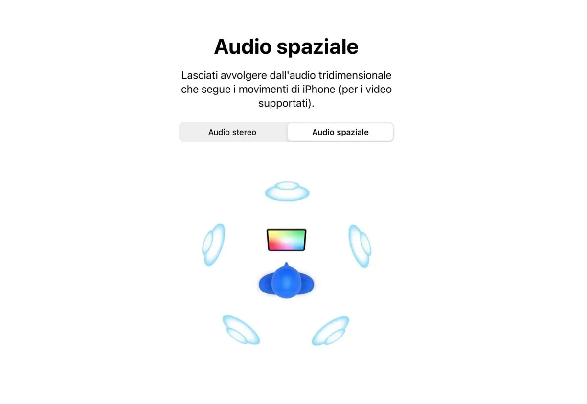 audio spaziale su airpods