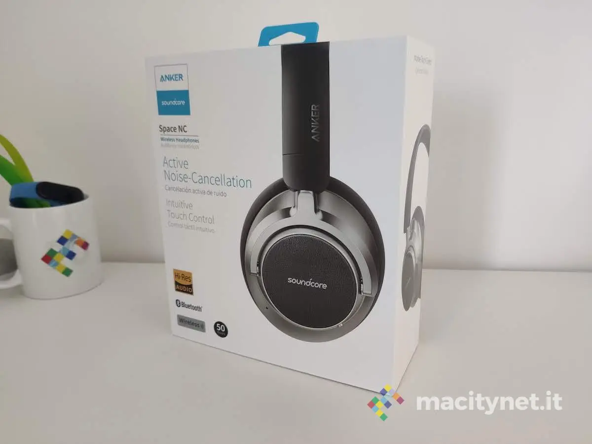 Recensione Soundcore Space NC, le cuffie wireless di Anker con cancellazione del rumore e controllo touch Recensione Soundcore Space NC, le cuffie wireless di Anker con cancellazione del rumore e controllo touch