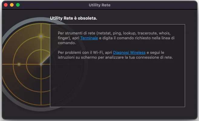 macOS 11 Big Sur, addio alla Utility Rete di serie nel sistema big sur rete