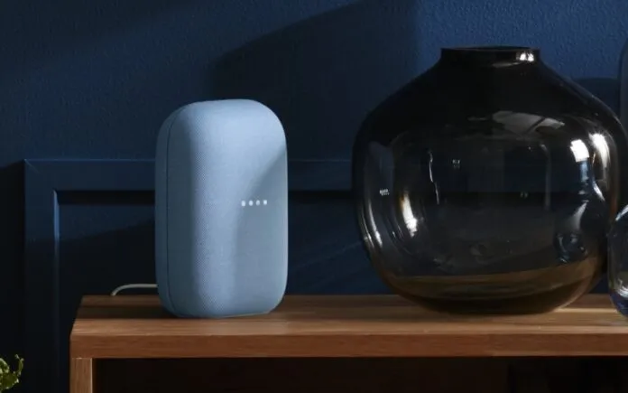 L’altoparlante Nest Audio di Google in mostra da Walmart L’altoparlante Nest Audio di Google in mostra da Walmart