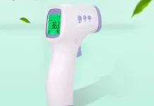 Solo 8 € termometro a infrarossi senza contatto per misurare la febbre Solo 8 € termometro a infrarossi senza contatto per misurare la febbre