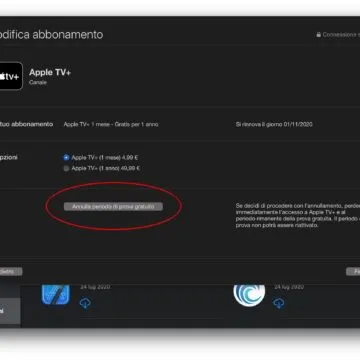 Apple TV+, come annullare l’abbonamento in scadenza