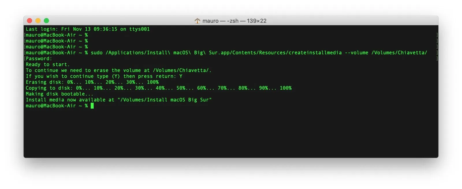 Come creare una chiavetta avviabile per fare una installazione pulita di macOS Big Sur Come creare una chiavetta avviabile per fare una installazione pulita di macOS Big Sur