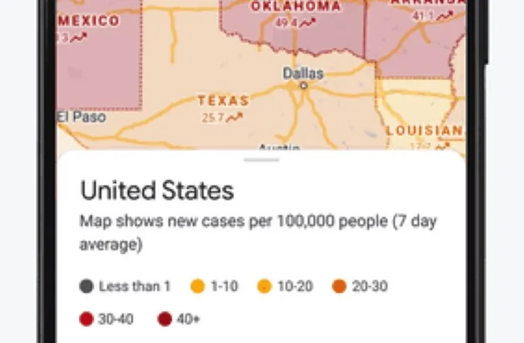 google maps segnala aree covid