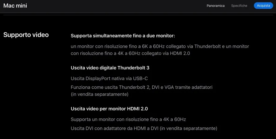 I Mac con chip M1 possono gestire fino a 6 monitor esterni I Mac con chip M1 possono gestire fino a 6 monitor esterni