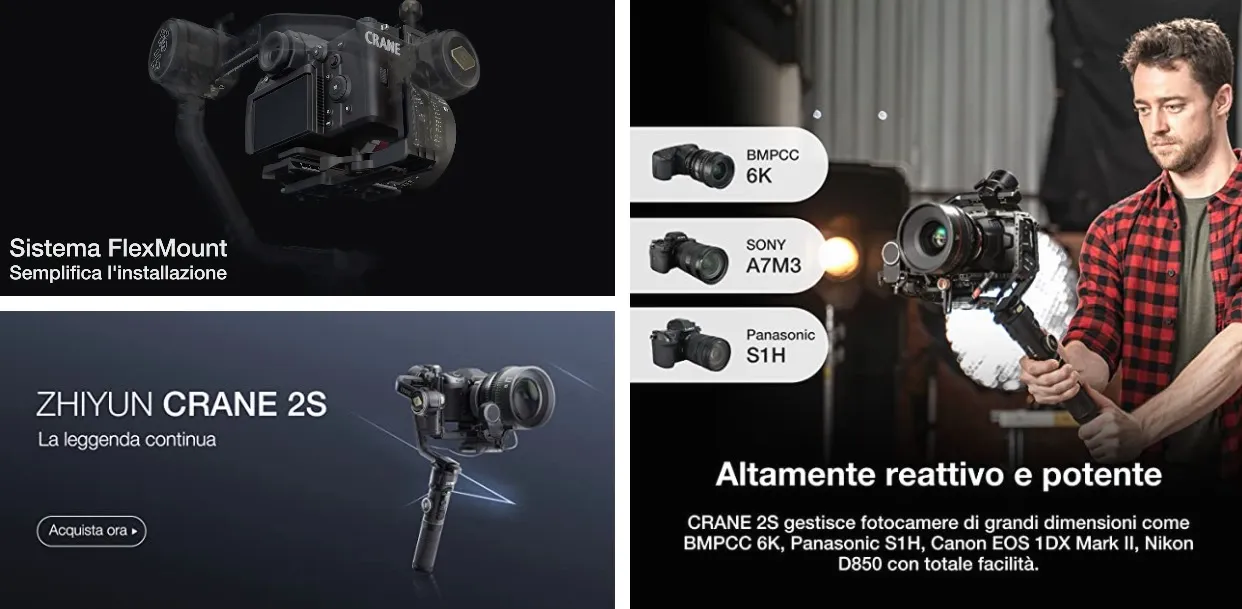 Tutti i gimbal Zhiyun per smartphone e fotocamere in offerta Black Friday prolungata Tutti i gimbal Zhiyun per smartphone e fotocamere in offerta Black Friday prolungata