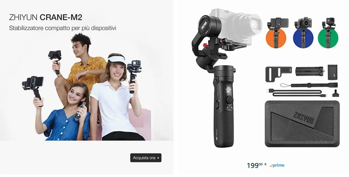 Tutti i gimbal Zhiyun per smartphone e fotocamere in offerta Black Friday prolungata Tutti i gimbal Zhiyun per smartphone e fotocamere in offerta Black Friday prolungata