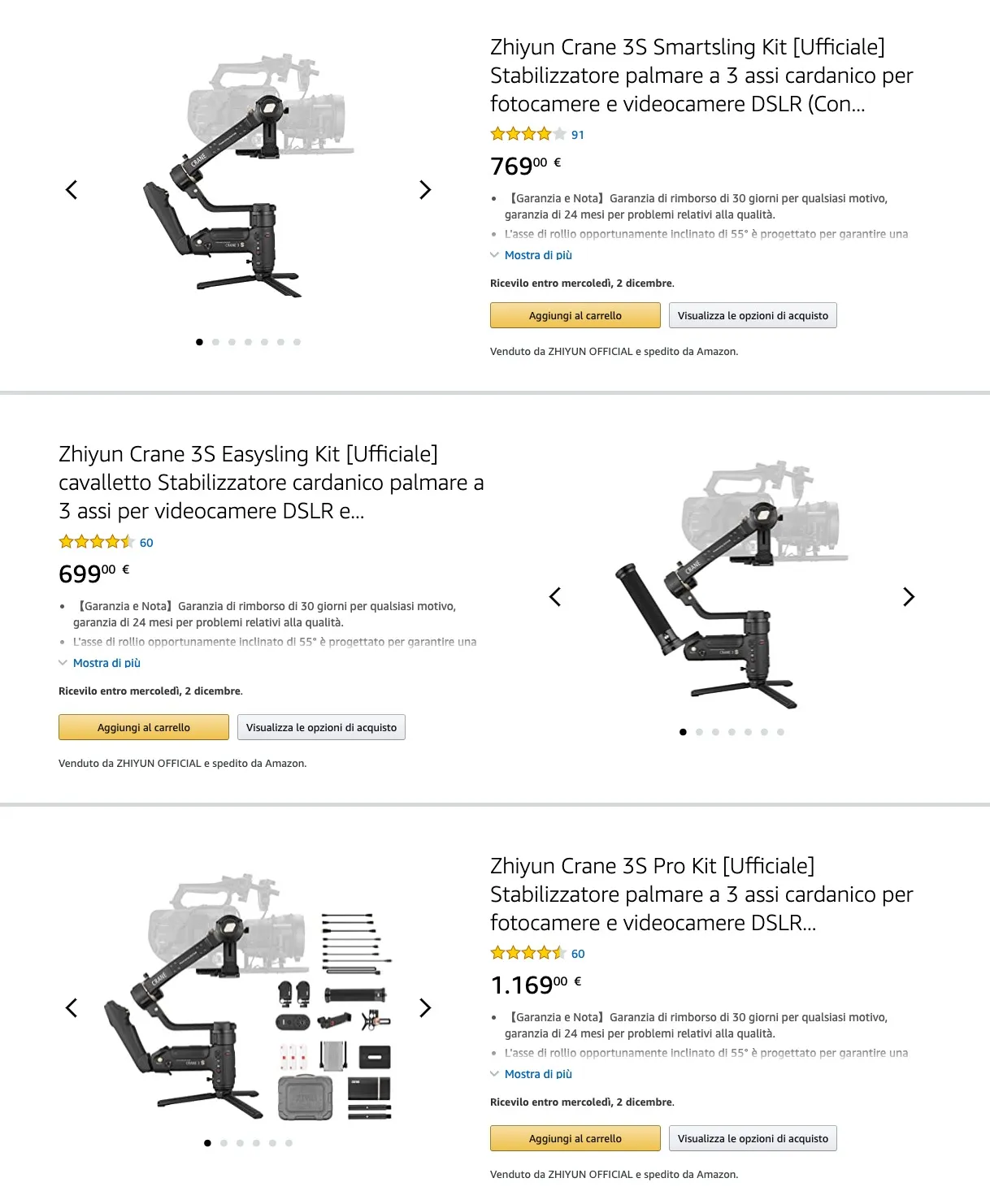 Tutti i gimbal Zhiyun per smartphone e fotocamere in offerta Black Friday prolungata Tutti i gimbal Zhiyun per smartphone e fotocamere in offerta Black Friday prolungata