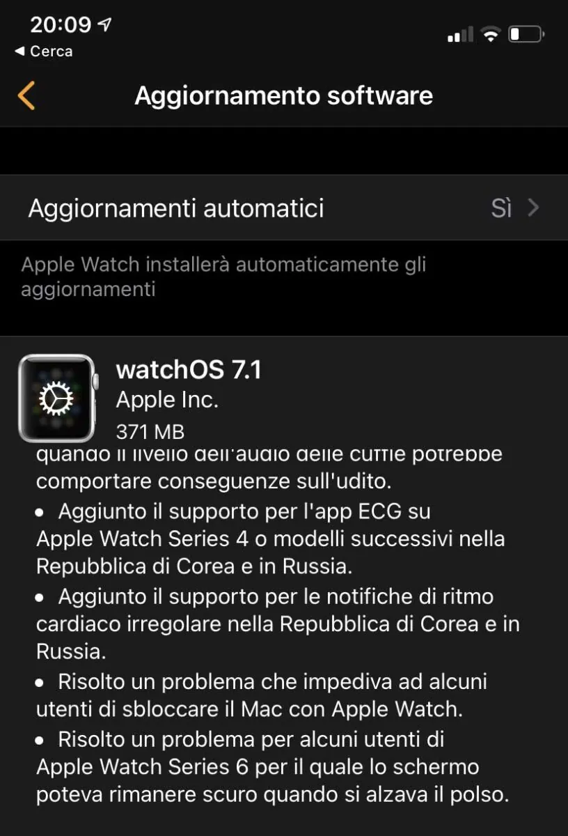 Dusponibile watchOS 7.1 con notifiche livello dell’audio delle cuffie e altre novità Dusponibile watchOS 7.1 con notifiche livello dell’audio delle cuffie e altre novità