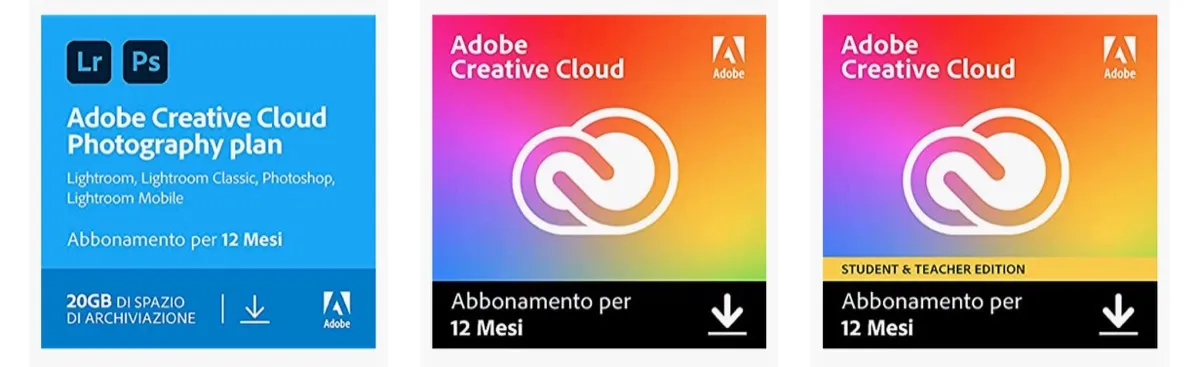 Creative Cloud scontata di quasi il 30% su Amazon, Photography Plan a 93 Euro