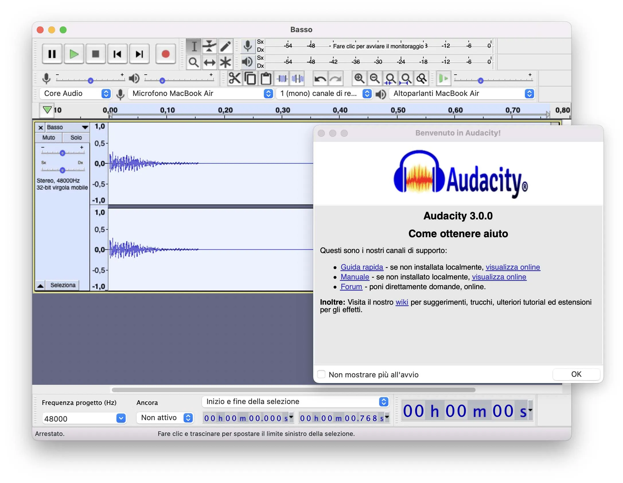 Audacity 3.0 cambia formato di registrazione dei file Audacity 3.0 cambia formato di registrazione dei file