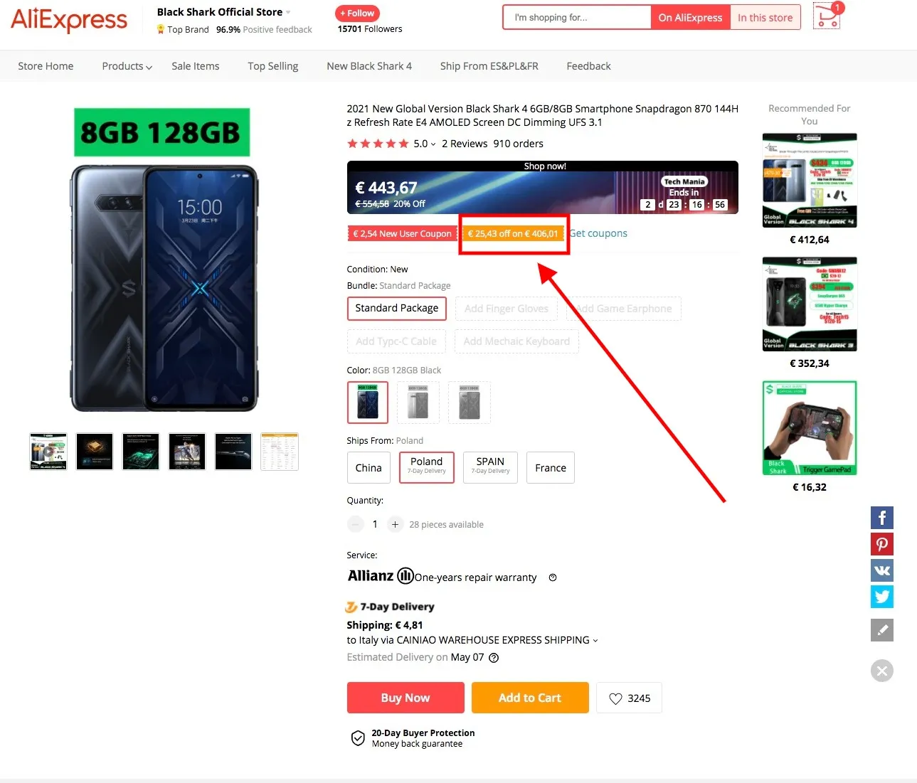 Black Shark 4, smartphone da sogno per videogiocatori in offerta