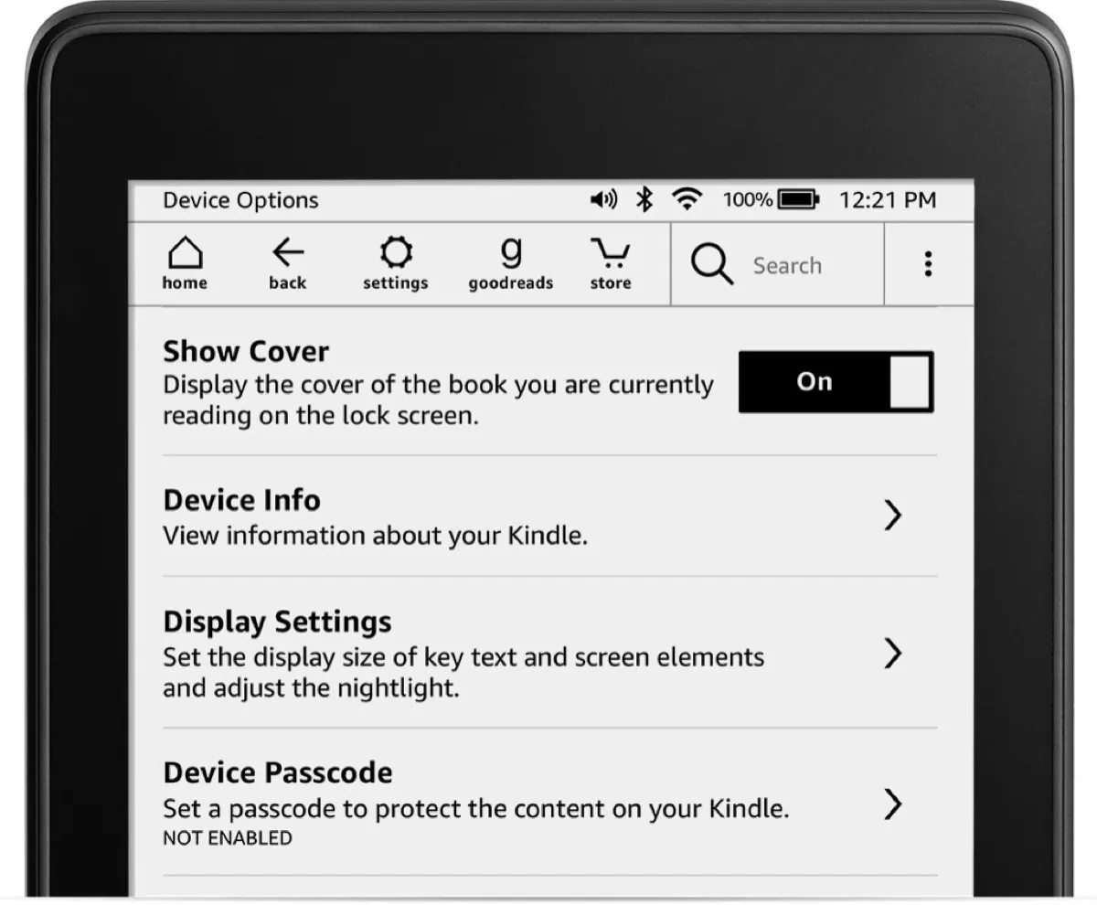 kindle copertina libro blocco schermo