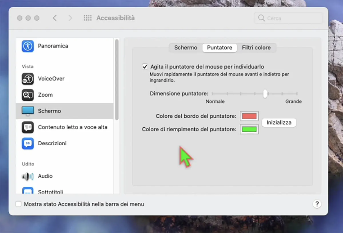 In macOS Monterey si potrà cambiare il colore del cursore del mouse In macOS Monterey si potrà cambiare il colore del cursore del mouse