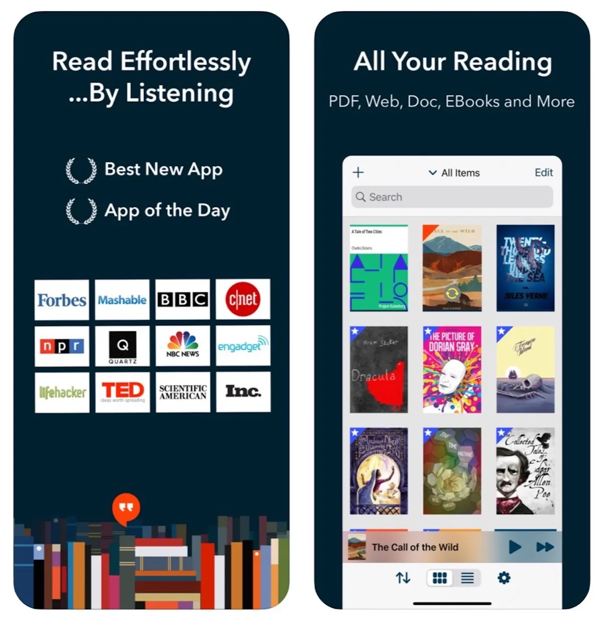 Voice Dream Reader legge articoli, documenti e libri su iPhone, iPad e Apple Watch