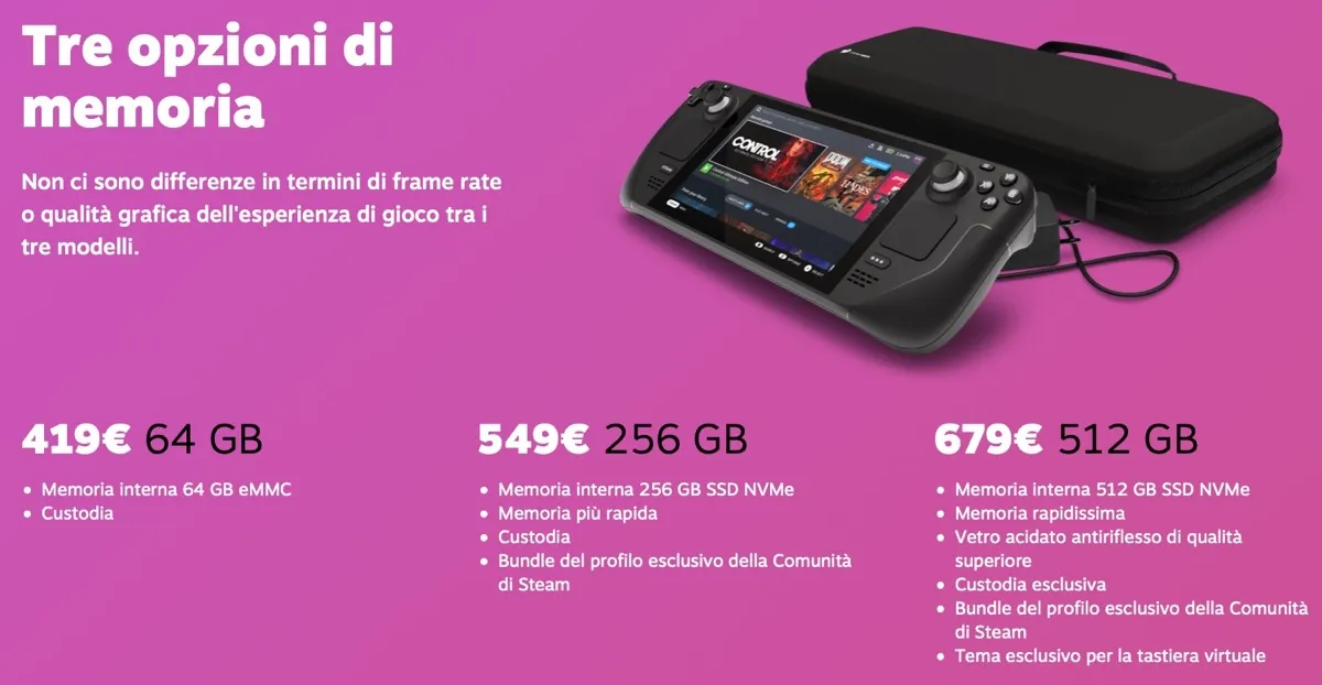 Valve Steam Deck è il PC console ispirato a Nintendo Switch Valve Steam Deck è il PC console ispirato a Nintendo Switch